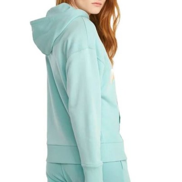 PUMA - Women's Classics Logo Hoodie - Mint Blue - Size XS - Picture 3 of 4